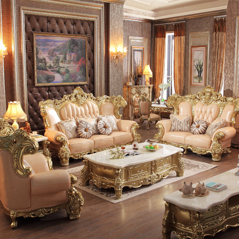 Royal Leather Sofa in Optional Couch Seats and Furniture Color
