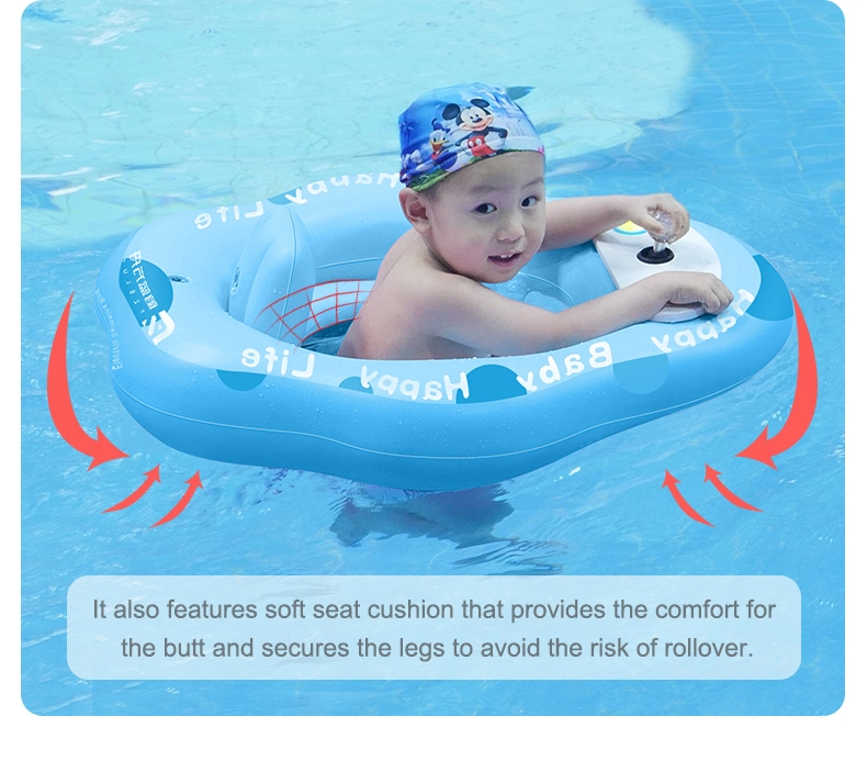 Inflatable Pool Swim Ring Seat Kids Float Toy Boat with Dual Motors