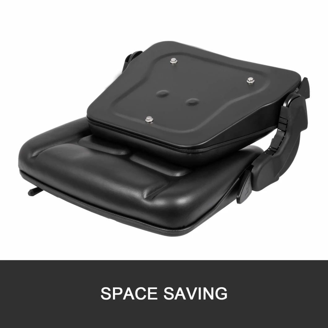 Black Vinyl Aftermarket 3ton Diesel Material Handling Backrest Adjustable Foldable Cheap Warehouse Forklift Seat
