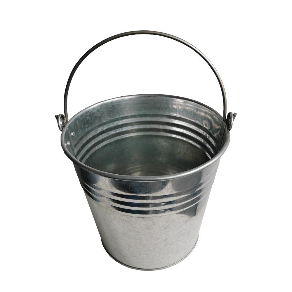 Factory Direct Selling Galvanized Iron Bucket Wooden Handle Iron Bucket Fire Bucket Bucket Iron Bucket
