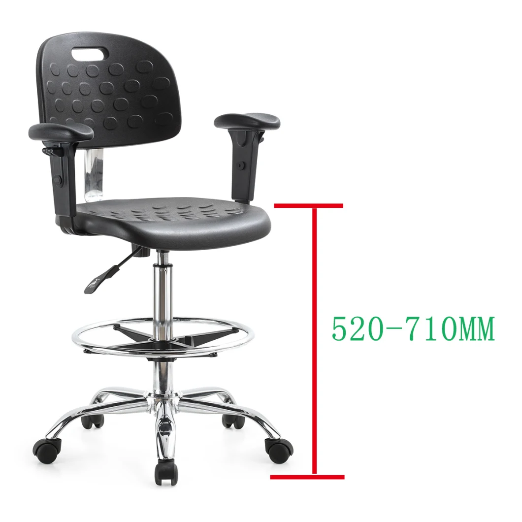 School Lab Furniture Design PU Seat Back Adjustable Swivel Chair