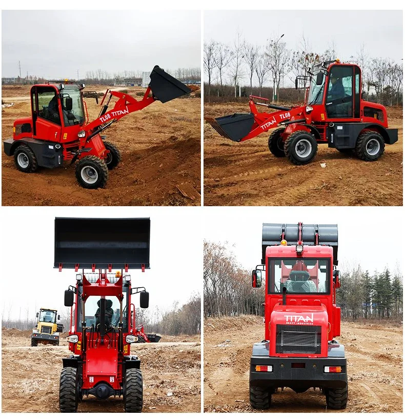 Chinese Mini 0.8 Ton Articulated Loader Mini Loader Tractor Mini Farm Tractor Front Loader Backhoe