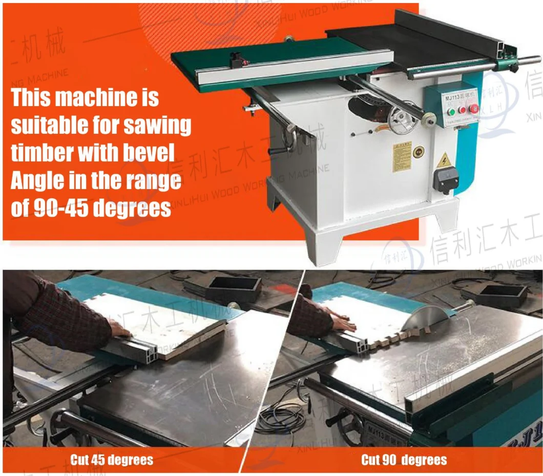 Manual Adjust Angle Saw Can Tilt 45-90 Degrees Saw for Wood Sheet Furniture Woodworking Machinery