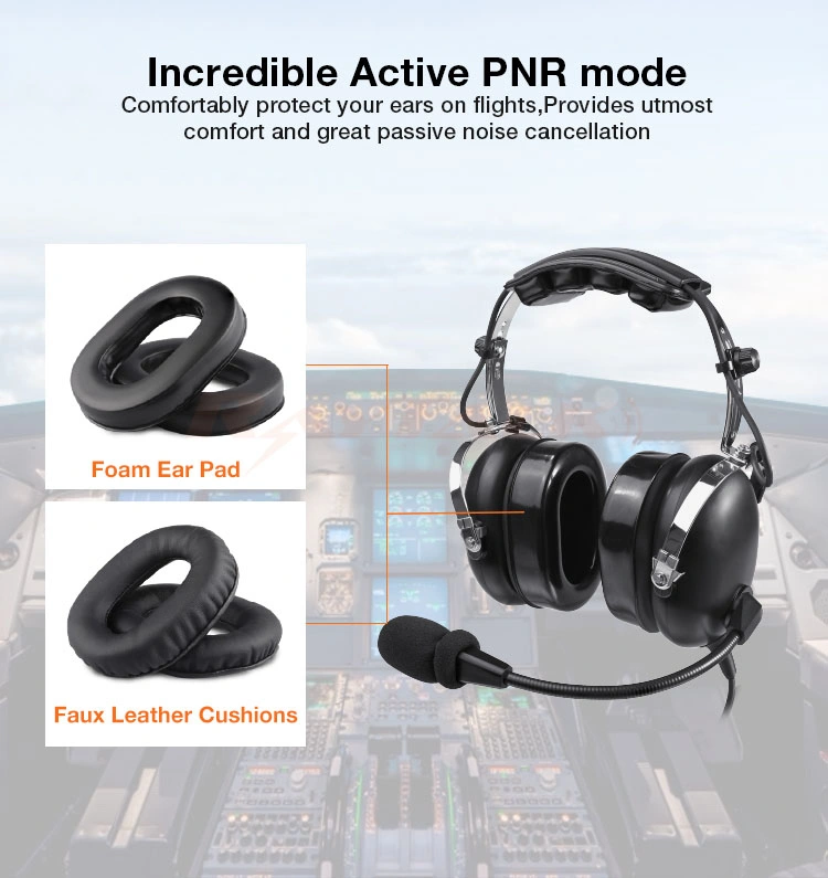 Pilot Aviation Headset / Noise Cancelling Pnr Pilot Headset