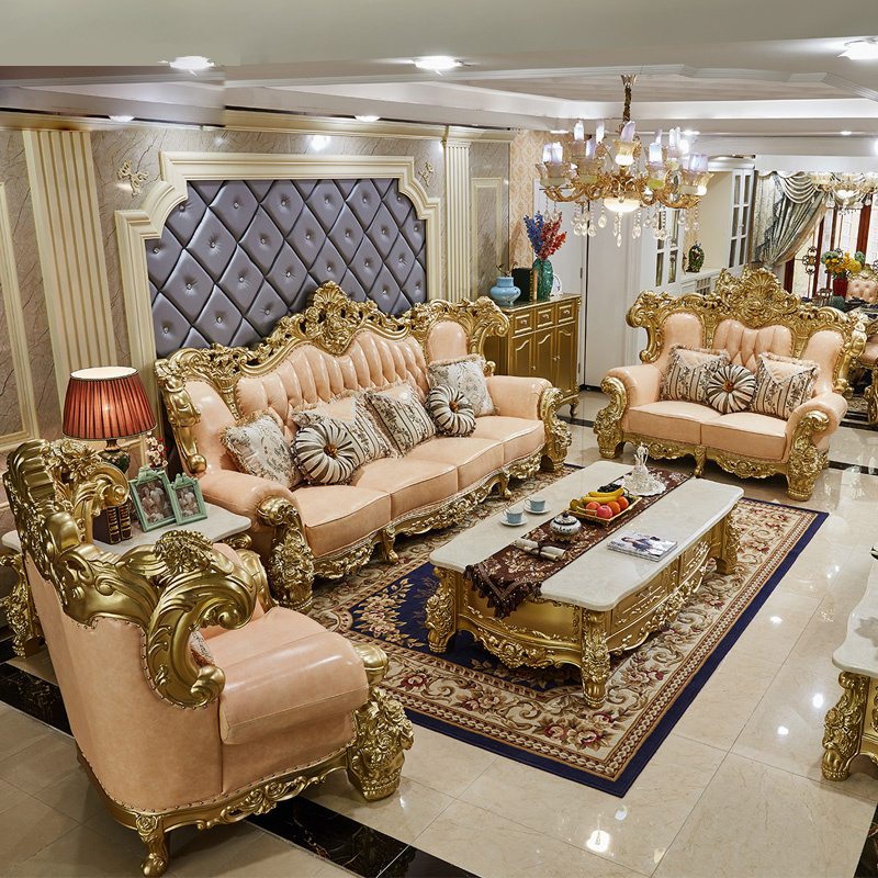 Royal Leather Sofa in Optional Couch Seats and Furniture Color
