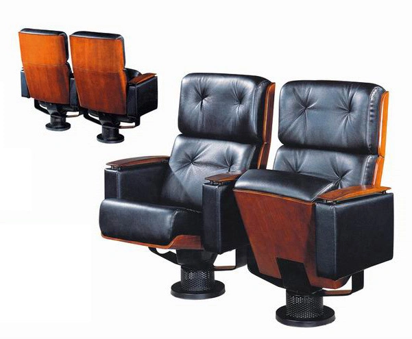 Modern Leather 2 Seats Cinema Folding Auditorium Chair