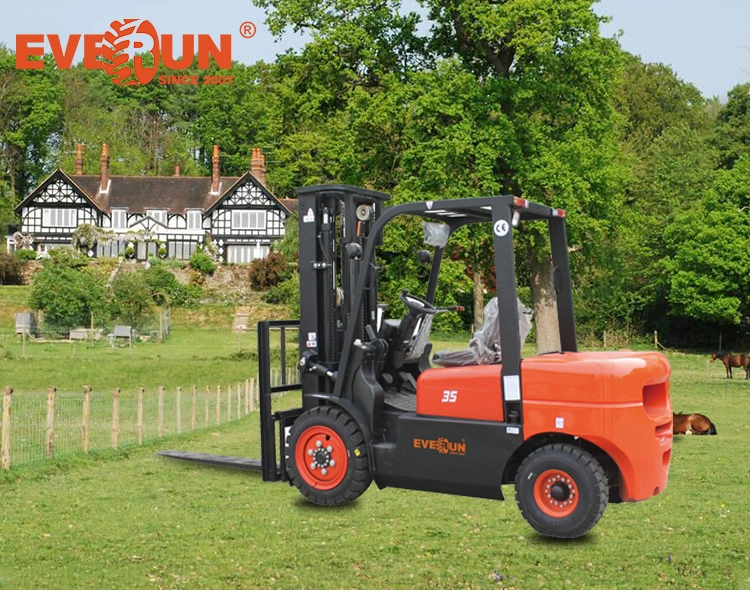 Everun Erdf35 CE Approved Cheap Forklift Diesel Forklift with Imported Engine