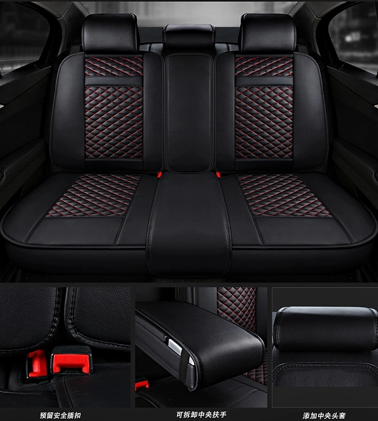 Universal Fit PU Leather Car Seat Cover Suitable for Full Cover Five Seats Cars