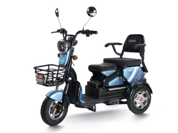 Electric Three Wheeler with Front Basket and Two Seats