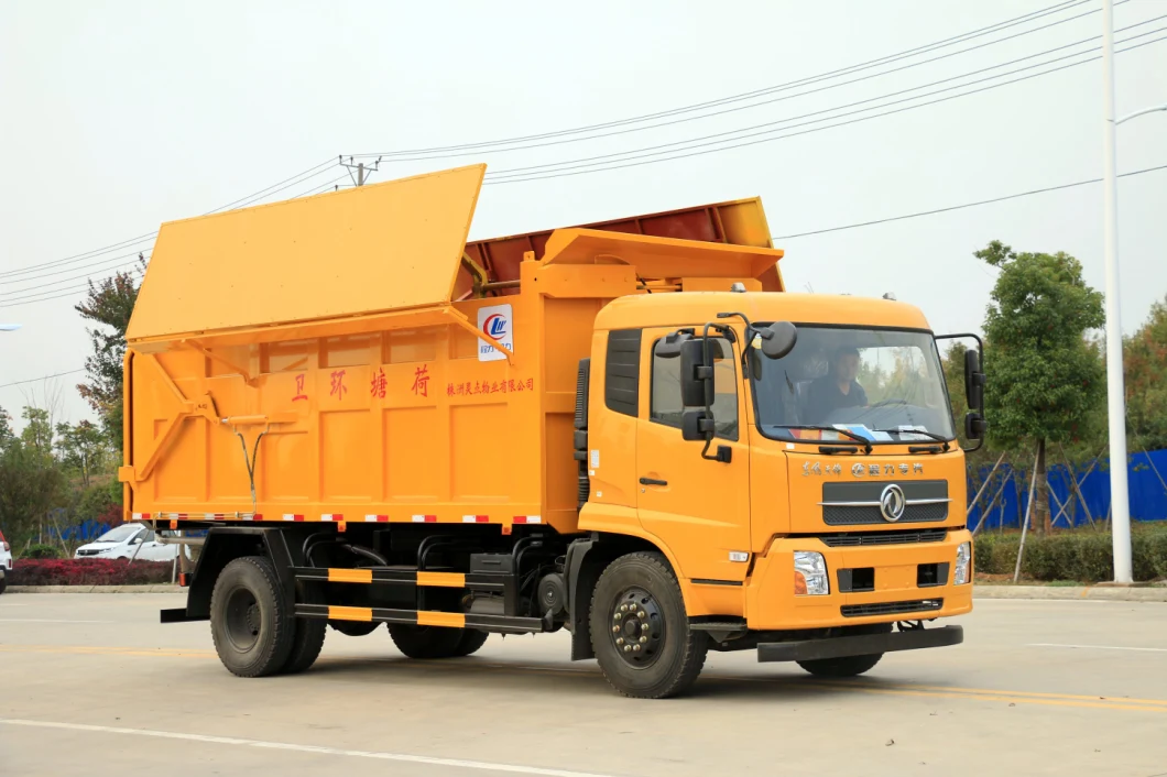 Dongfeng 4X2 6000L Dumper Side Loading Garbage Truck Bucket Lifting Garbage Refused Truck