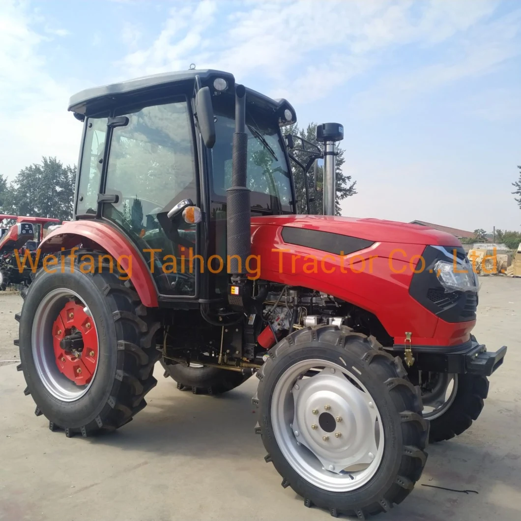 Agricultural Machinery Compact Tractor CE Farm Tractor 4WD Tractor 100HP with Front Loader Backhoe