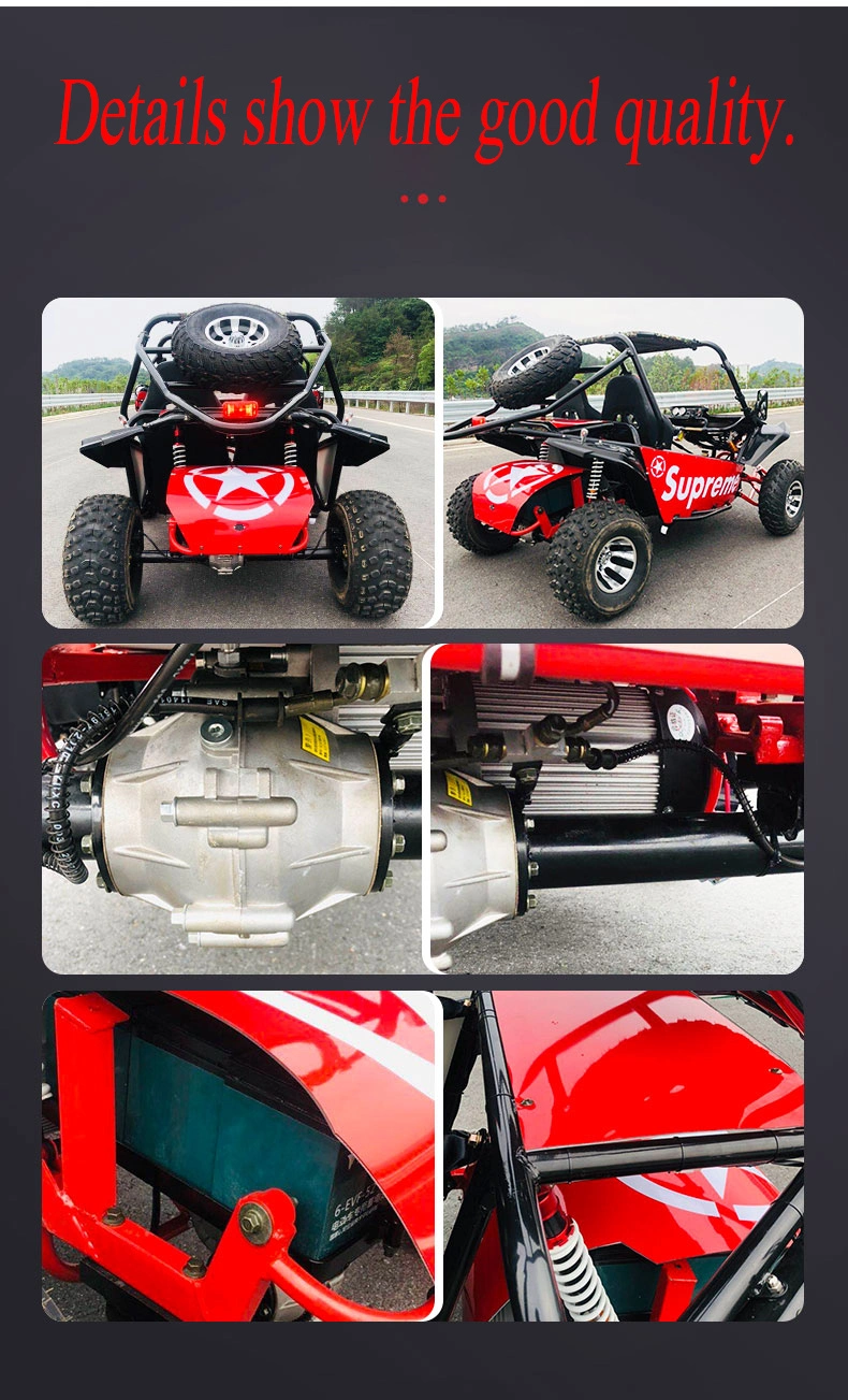 Popular Double Seats Electric Go Kart off Road