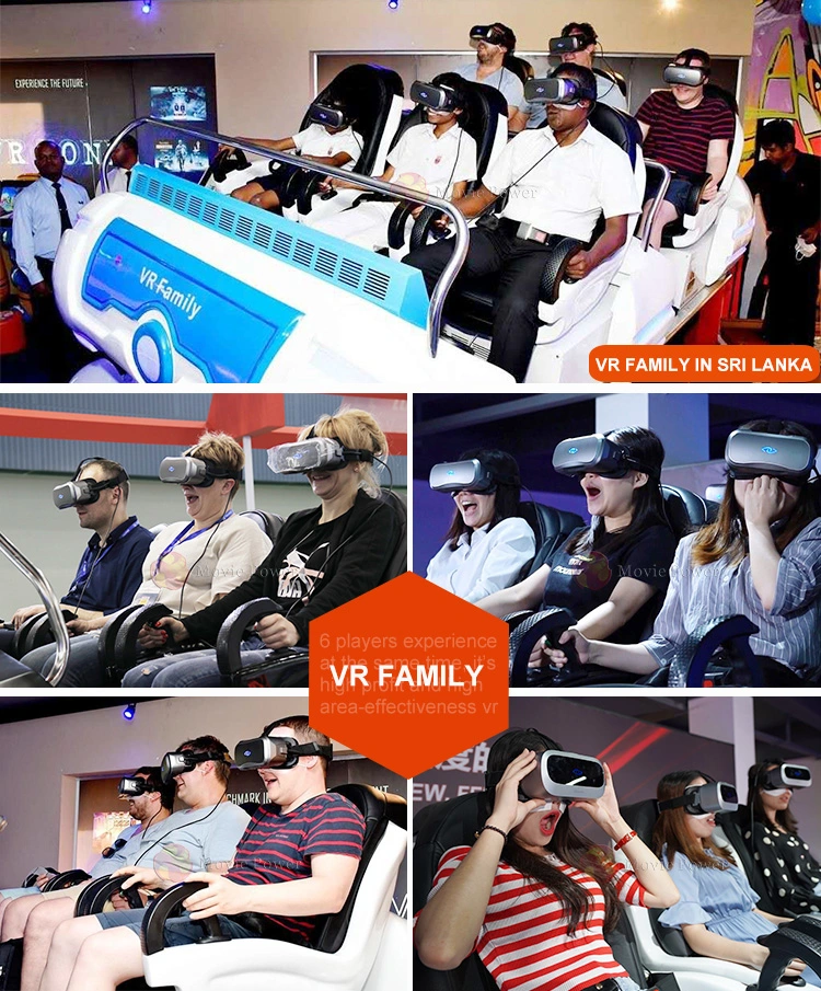 Multi-Seats 360 Degree Interactive 6 Seats Virtual Reality 9d Egg Chair