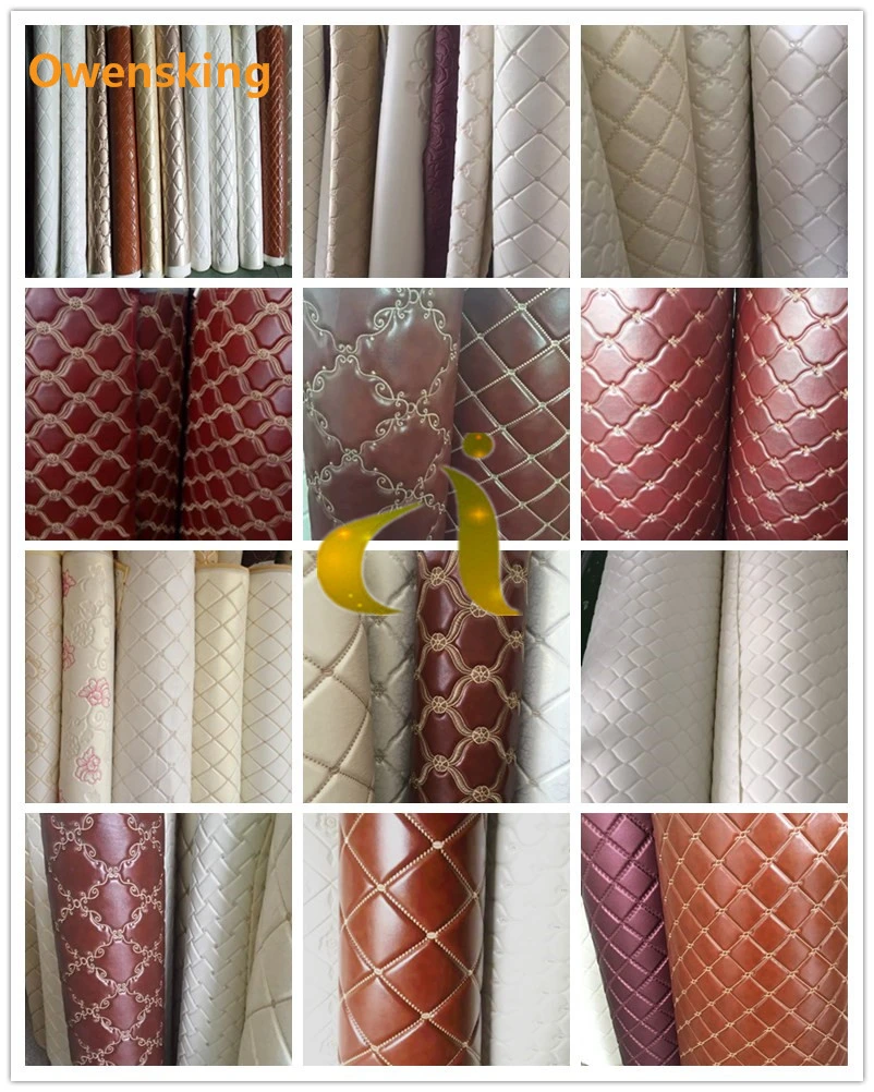 PU PVC Artificial Leather with Sofa, Car Seats, Furnitures, Chairs, Decoration, Embroidery Leather