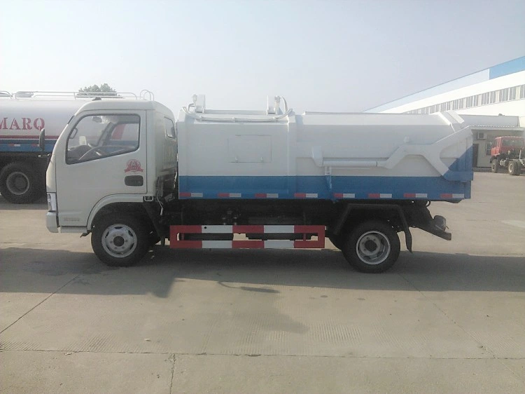 Dongfeng 4000L Side Loader Lifting Bucket Garbage Truck hydraulic Arm Garbage Collection Truck