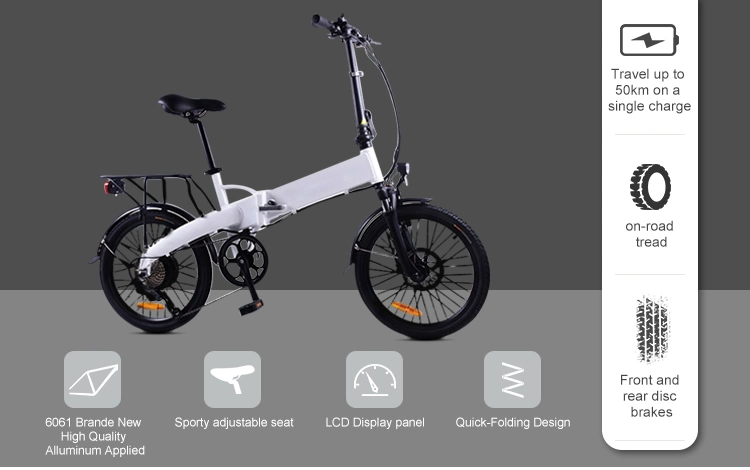 20 Inch Fat Tire Pedal Bike Anti-Theft Lock E-Bike Adjustable Seat Folding Dirt Bicycle