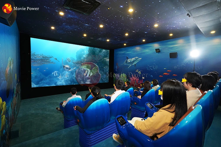 Cinema Hall Equipment Ocean Theme 4D Theater Double Motion Theater Cinema Seats