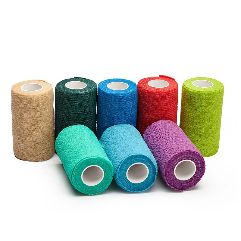 Medical Orthopedic Elastic Waterproof Bandages First Aid Cohesive Tape Dressing Bandage Rolls Supplier Vet Wrap