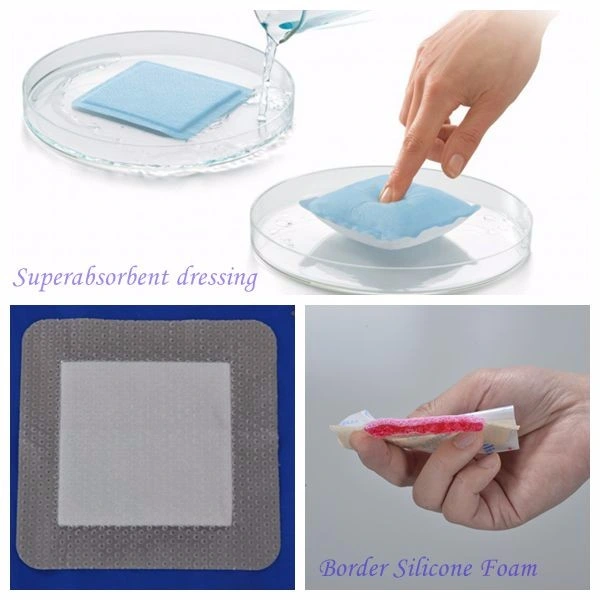 Surgical Dressing CE FDA Super Absorbent Foam Dressing with Silicone