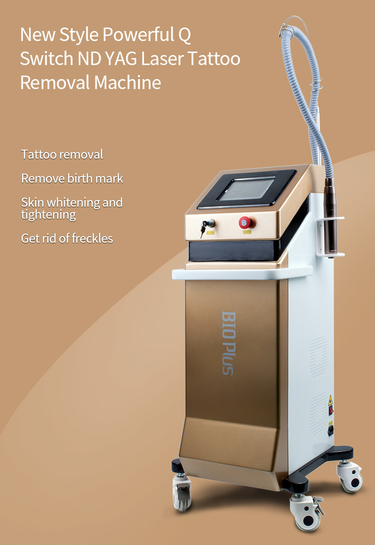 Best Effective Vertical Q Switched ND YAG Laser Tattoo Removal Skin Rejuvenation Beauty Machine