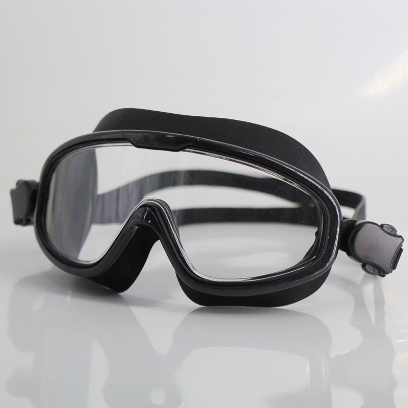 Swimming Goggles, No Leaking Adjustable Fit Anti-Fog Waterproof UV Protection Wide View Swim Goggles