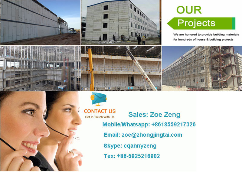 Zjt Construction Material Building Ready Made Cement Walls, Ready Made Brick Walls.