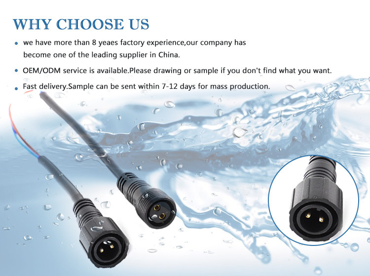 Electrical Socket Cable Waterproof Large Connector Waterproof M18 IP67/IP68