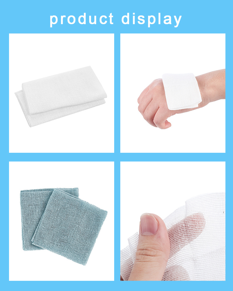 Blue Cotton Gauze Manufacture Medical Absorbent Gauze/Gauze Sponge/Sterile Gauze Swab Cutting