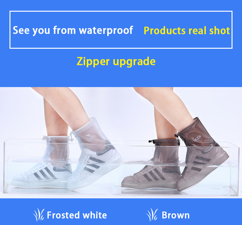 Wholesale Manufacturer Hot Selling Portable PVC Coffee Waterproof Shoe Covers
