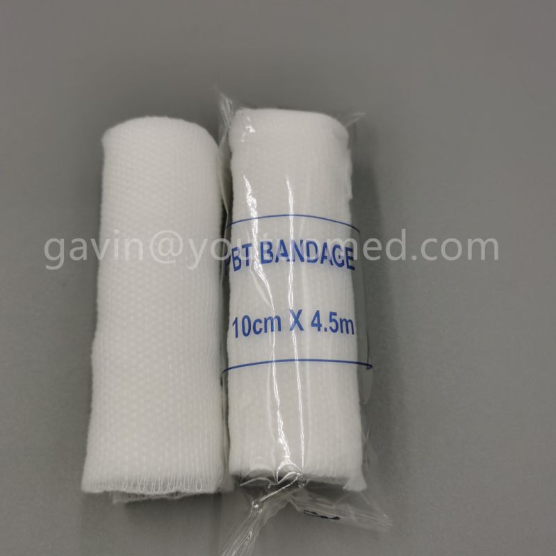 White Medical Disposable Cotton Interwoven Elastic Bandage Hemostatic Bandage PBT Wrinkle Elastic Bandage 15cm*4.5m