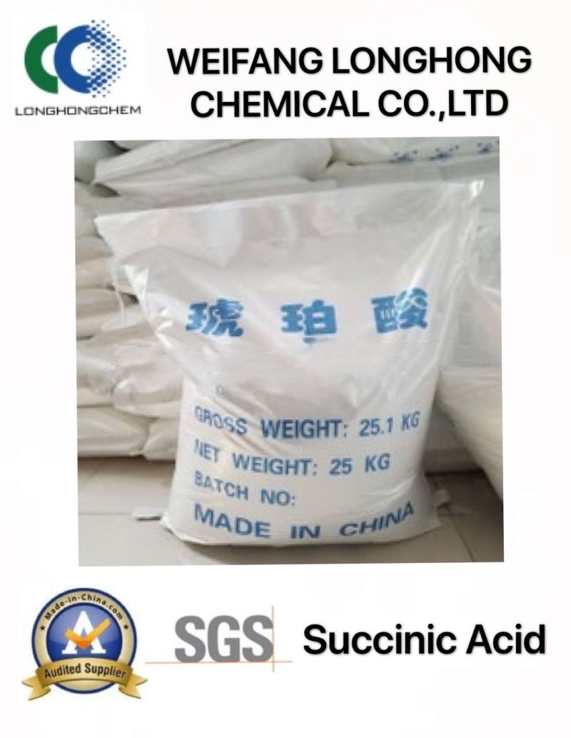 CAS No.: 110-15-6 Butanedioic Acid/ Succinic Acid Used for Soy Sauce, Japanese Wine, Seasoning, Ham, Sausage, Aquatic Products, Seasoning Liquid