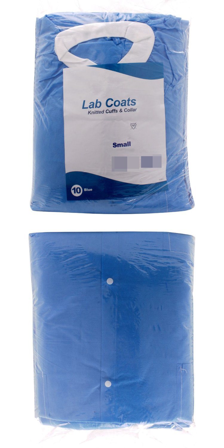 Wholesale Pharmacist Waterproof Non Woven Disposable Custom Logo White Lab Coat