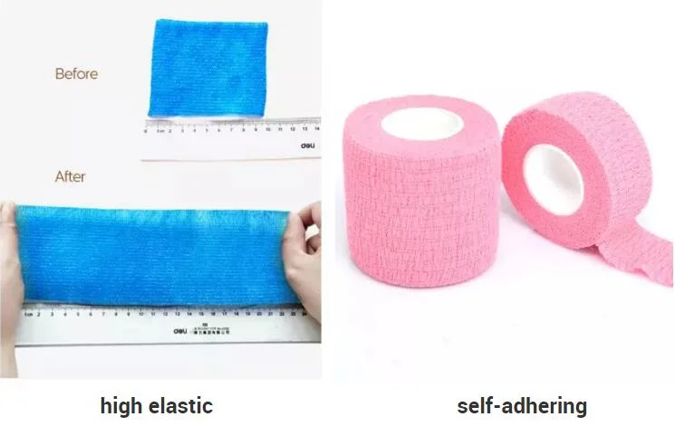 Medical Orthopedic Elastic Waterproof Bandages First Aid Cohesive Tape Dressing Bandage Rolls Supplier Vet Wrap