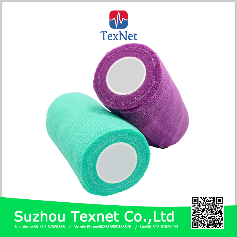 Colored Elastic Bandage Nonwoven Elastic Self Adhesive Adherent Wrap Bandage