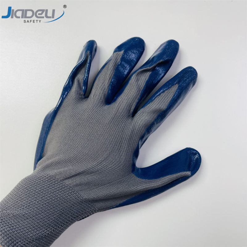 Labor Work Safety Comfortable Fit Like a Second Skin Wear Like Glossy Leather Nitrile Gloves