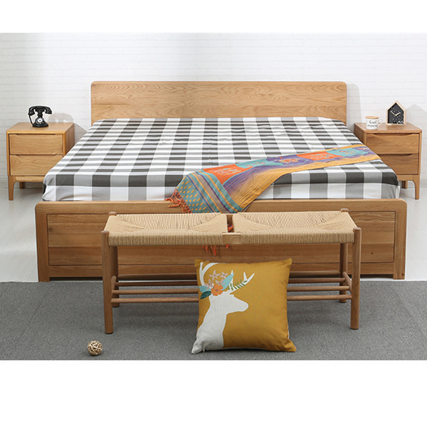 High Box Bed Solid Wood Double Bed Storage Bed