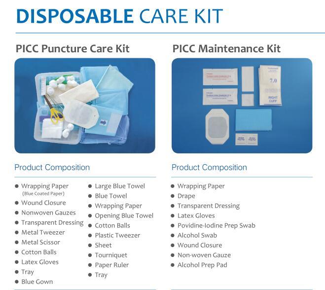 Kit Surgical Sterile & Packs Picc Dressing Care Wound Medical Supply Manufacturer