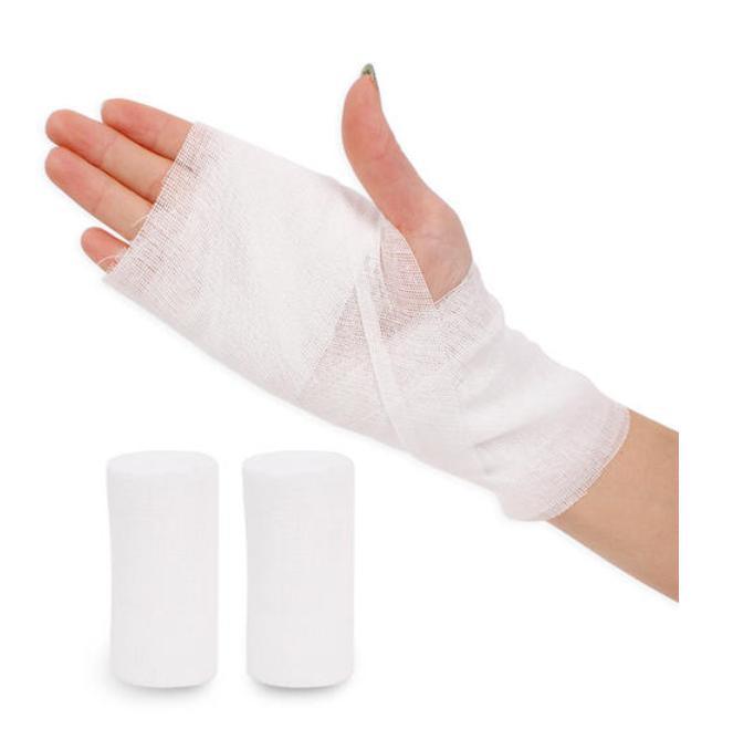 Medical Gauze Bandages Used in Hospitals and Homes, First Aid Dressings, Wound Care Bandage