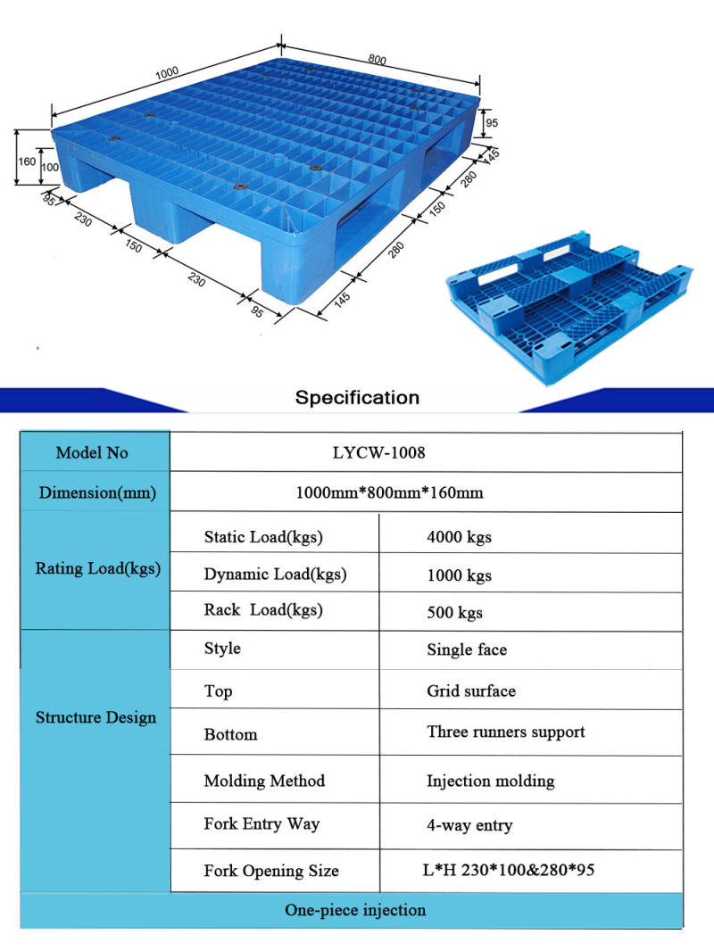 Various Type of Plastic Transport Pallet for Warehouse Storage