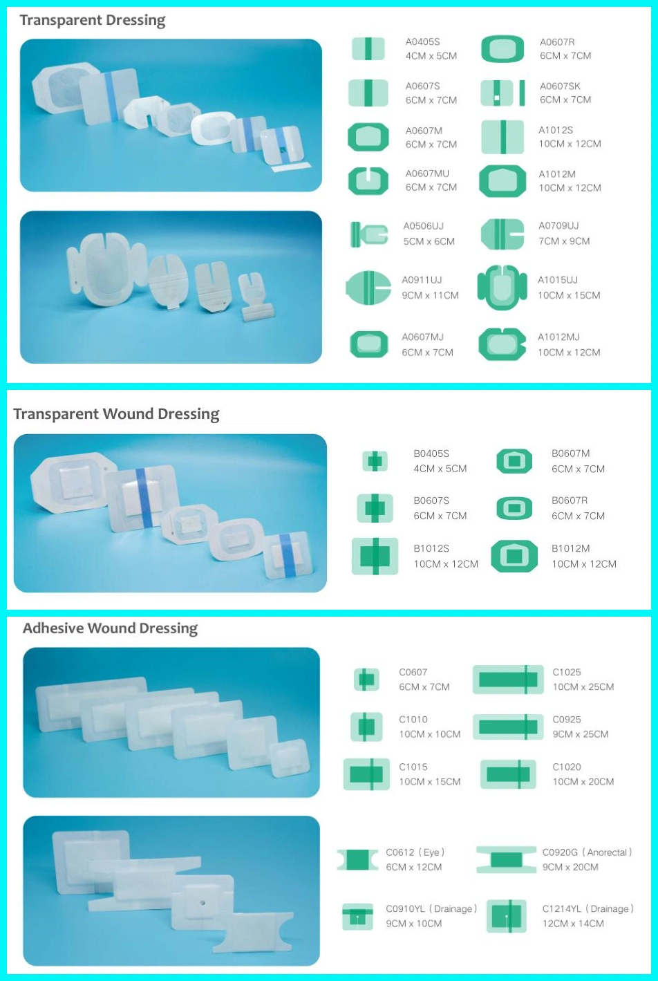 Factory Medical Dressing Disposable Sterile Wound Dressing Transparant Dressing