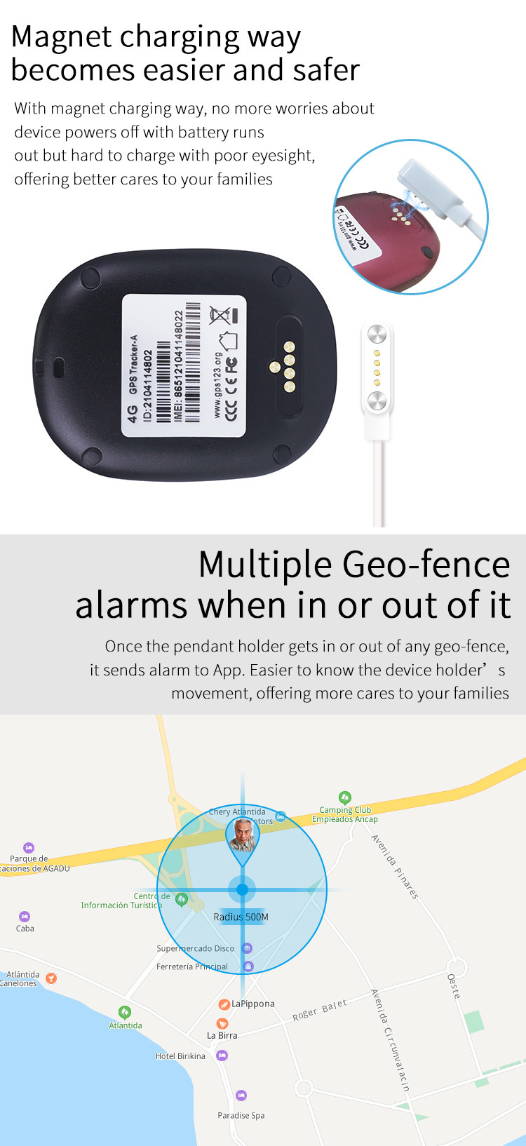 Waterproof 4G New Smart GPS Tracker with Extra Wristband V45