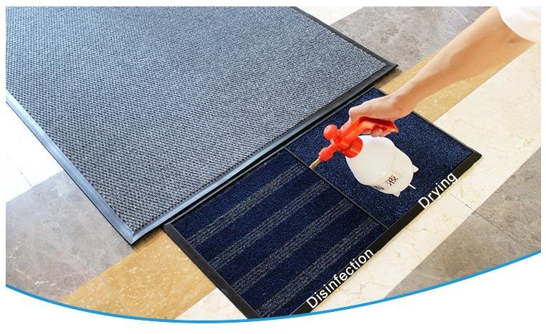 Wholesale Home Polyester Easy Cleaning Floor Entrance Protection Waterproof Anti-Slip Blank Disinfectant Mat