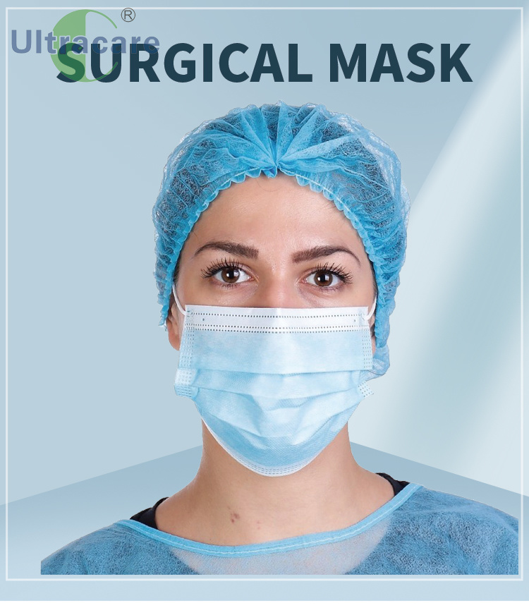 Disposable Face Mask Surgical Medical Dental 3-Ply Desechable Mascarilla Facial Quirurgico Medical Dental De 3 Capas