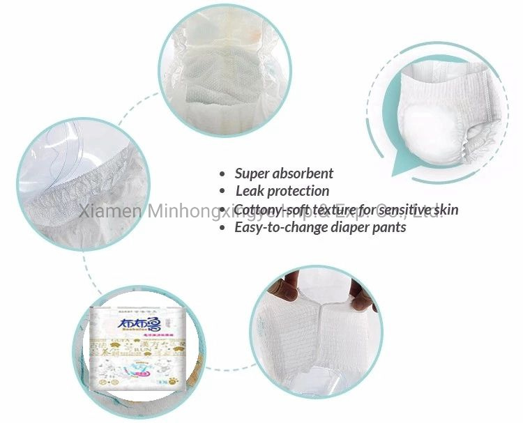 Eco Boom Wholesale Bamboo Biodegradable Disposable Cute Infant Baby Diaper for Sensitive Skin