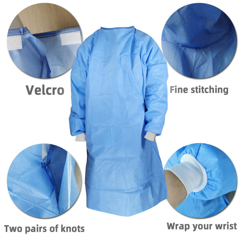 Disposable Isolation Gown Surgical Gown with AAMI Level 1 2 3 and CE Disposable Surgical Gown