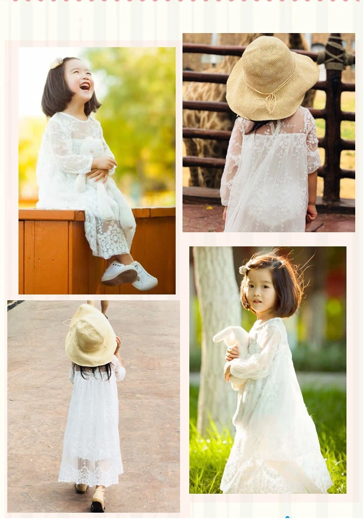 Long Lace Dress Children Dress Kid's Clothing Girl Casual Dress