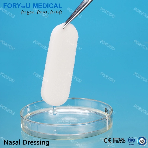 PVA Nasal Pack Sterile Surgical Hemostatic Dressing Epistaxis Sponges with String/ Gauze/ Airway