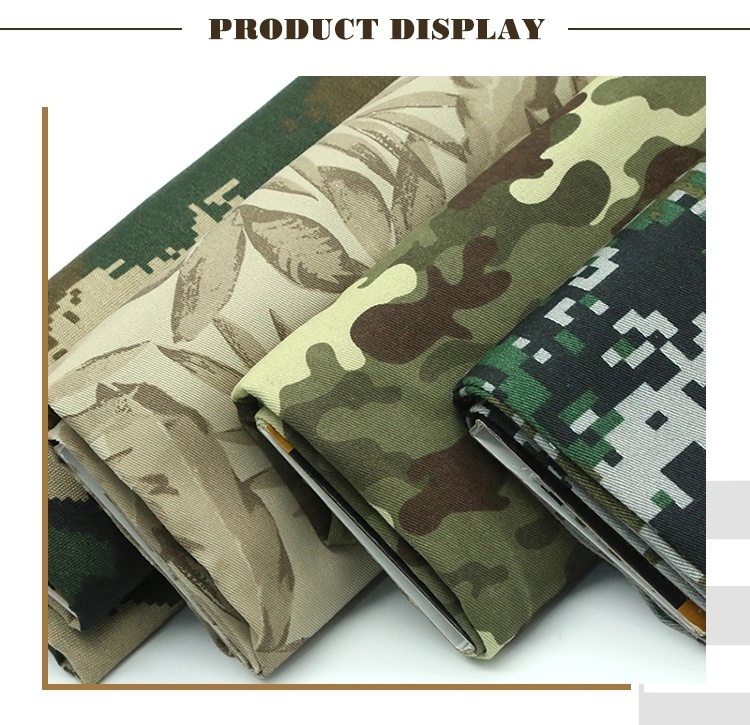 100% Cotton Reactive Printing Camouflage Uniform Dress and Trousers Woven Fabric