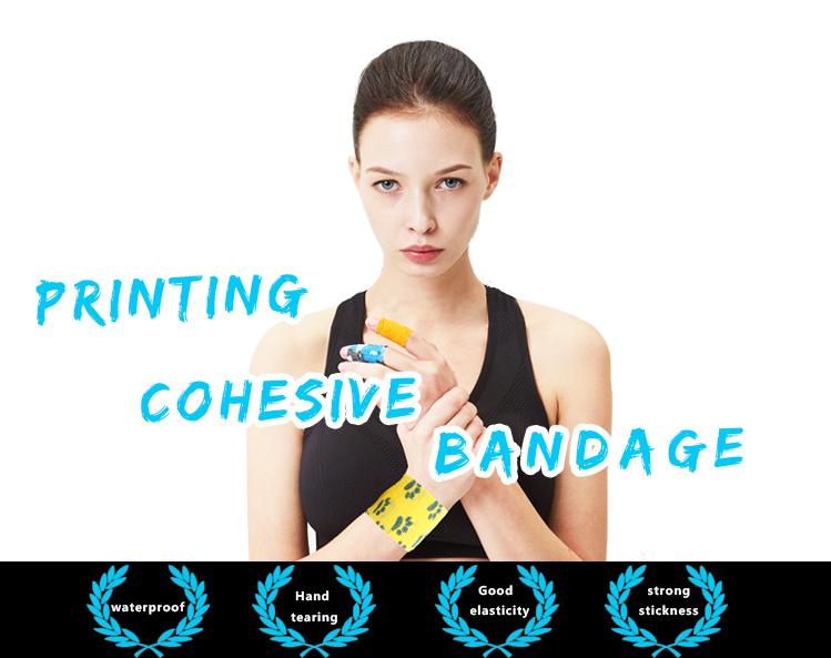 95% Cotton Self-Adhesive Elastic Bandage with Full Sizes