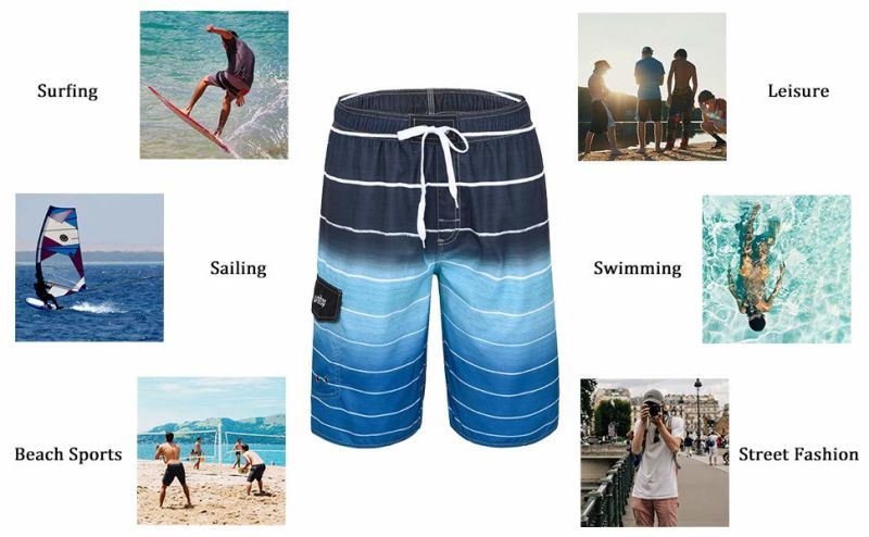 Men Beach Pants Waterproof Board Shorts Blank Swim Trunks